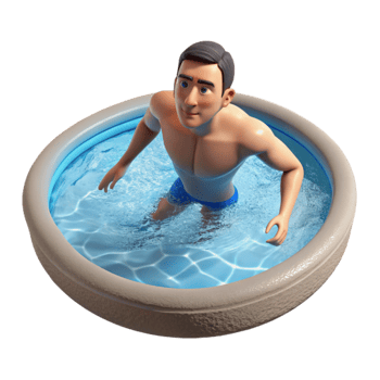 stunning traditional Man Swimming in Pool Isolated original png
