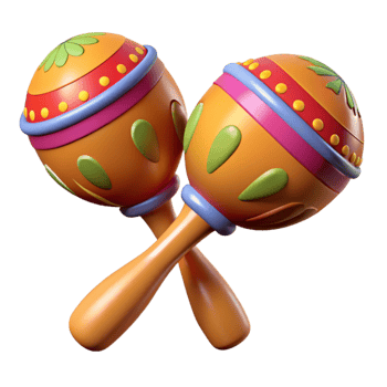 beautiful rustic Maracas Shaking Musical Instrument Isolated high resolution png