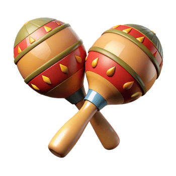 impressive modern Maracas Shaking Musical Instrument Isolated genuine png
