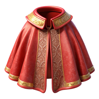 dramatic modern Matador Cape Red Velvet Embroidered Design Isolated exclusive png