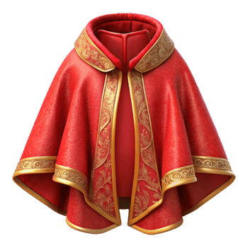 extraordinary classic Matador Cape Red Velvet Embroidered Design Isolated 4K png