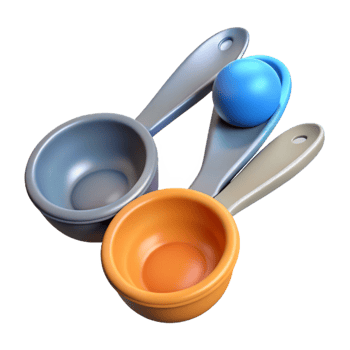 beautiful contemporary Measuring Spoons Transparent Background detailed png