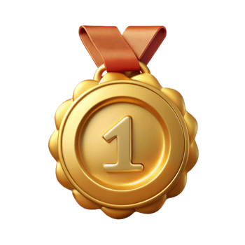 beautiful rustic Medal Gold First Place Isolated Element premium png