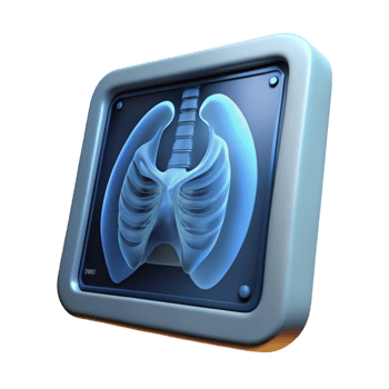 elegant minimalist Medical Imaging Scan X-ray View Isolated Element authentic png