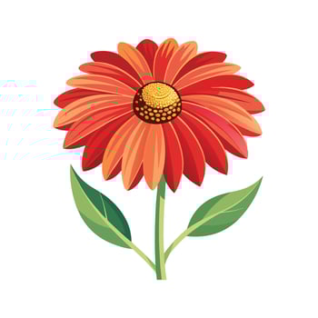 Charming Helenium Plant Illustration vector