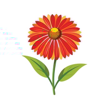 Elegant Helenium Plant Artwork. vector