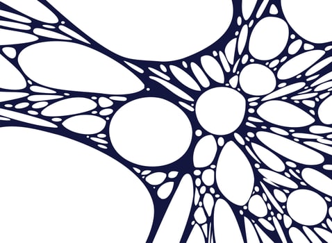Abstract Molecular Network with Circular Connections vector