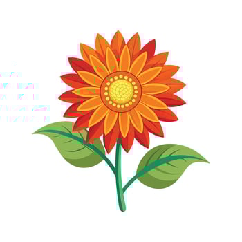Stunning Mexican Sunflower Design with Colorful Blooms vector