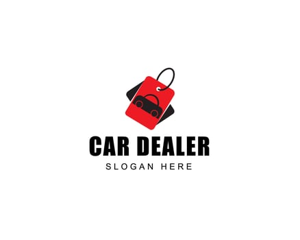 Flat design car dealer logo vector