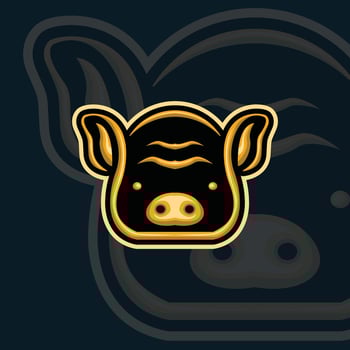 Pig mascot logo vector