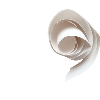 Elegant curled paper page on a pristine transparent background showcasing textured details and soft curves, paper page curl on transparent backgroundfile png