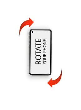 Rotate smartphone. Rotate Mobile phone. Device rotation symbol. vector