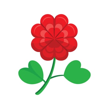 Charming Red Clover Plant Design vector