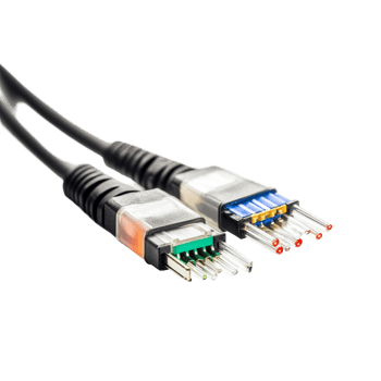 Fiber optic connectors displayed on a clean transparent background showcasing precise electronic components and design, Fiber optic connectors on transparent background png