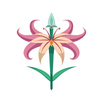 Elegant Sword Lily for Stunning Floral Artwork vector