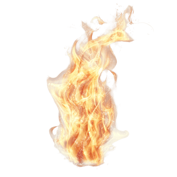 Realistic fire flames dancing on a transparent background, creating vibrant colors and dynamic motion, Realistic fire flame transparent background. Fire flame transparent background png