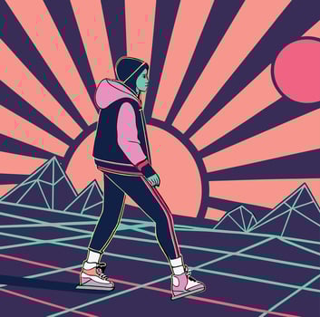 Vibrant Retro Wave Designs. vector