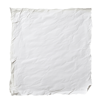 Blank transparent sheet of wrinkled paper placed on clean transparent background for creative design ideas, blank transparent sheet of paper on transparent backgroundfile png