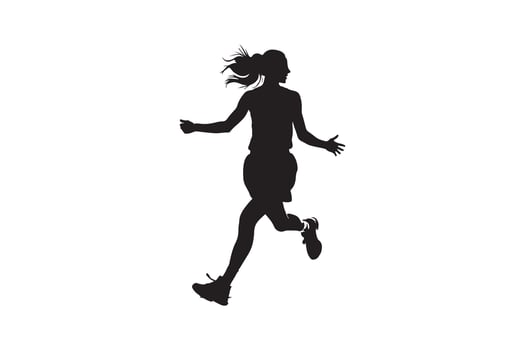 Running Basketball Player with white background vector