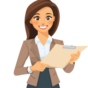 Happy woman holding a clipboard celebrating her successful recruitment at an office environment, file no background Happy woman recruited after the job interview png