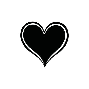 Stylized Abstract Heart Icon A Contemporary Love Symbol vector
