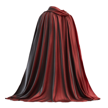 Mysterious Red Fabric Drape Covering an Object on Transparent Background png