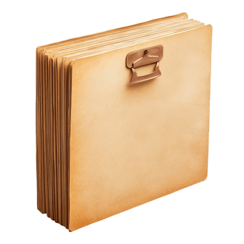 An isolated stack of file folders resting on a transparent background, ideal for office organization and document management, file of isolated object on transparent background png