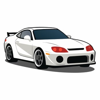 a cartoon sports car on a white background vector