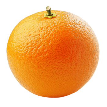 Fresh ripe sweet orange isolated on a transparent background showcasing vibrant color and natural texture, ripe sweet Orange isolated on transparent background png