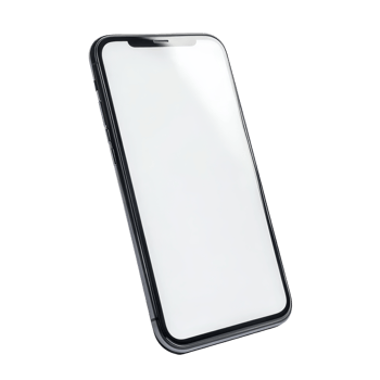 Modern smartphone mockup on a clean transparent background showcasing its sleek design and empty screen, modern smartphone on transparent background . Mock up phone with blank screen png