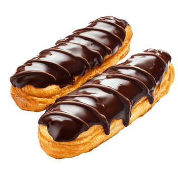 Chocolate Eclairs with Drizzled Chocolate png