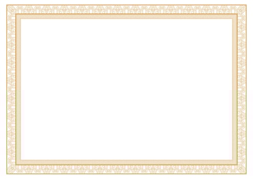 A blank certificate frame with a border vector