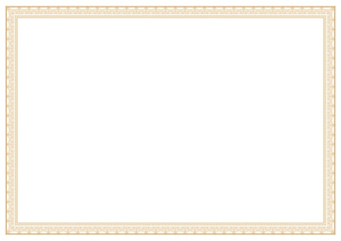 Gold Certificate of Appreciation Border,For diploma, prizes, business, certificates, universities, schools and companies vector