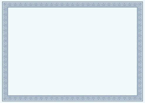 Blue Abstract Border Frame for Certificate vector