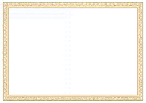 Gold Certificate of Appreciation Border,For diploma, prizes, business, certificates, universities, schools and companies. vector