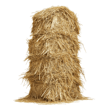 A large haystack stands prominently against a plain transparent background in this minimalistic composition, Hay Stack on transparent background png