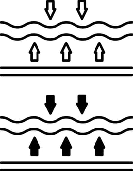 Elastic Fabric Icons. Black And White Illustration. Materials That Are Different In Their Ability To Stretch And Restore Their Shape. Material Characteristics Concept vector