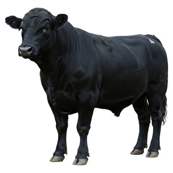 Majestic Black Angus Bull Portrait png