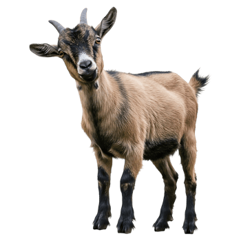 Curious Young Goat Poses for Portrait png