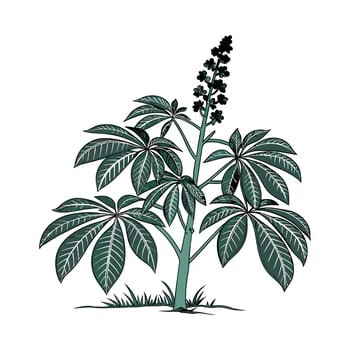 Beautiful Cast Iron Plant Artwork for Home vector