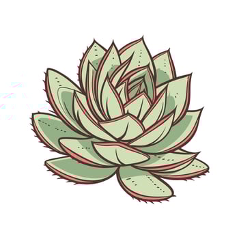 Distinctive Crassula Plant Artwork for Home vector