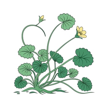 Vibrant Creeping Jenny Plant Design vector