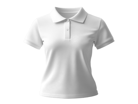 plain white polo shirt for casual or formal wear, featuring classic design png