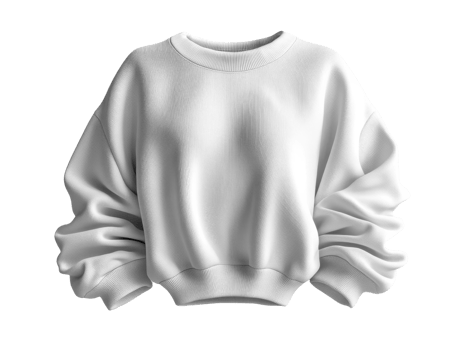 cozy white sweatshirt with oversized sleeves, perfect for casual wear png