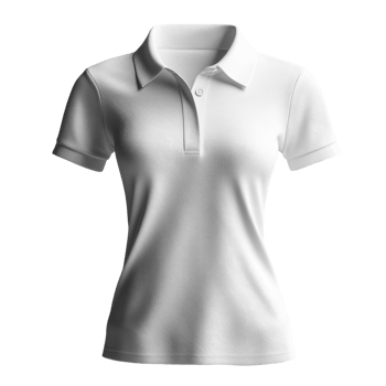 White polo shirt for women, casual and stylish design, perfect for everyday wear png