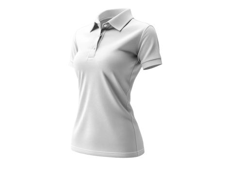 white polo shirt for women, featuring classic design and short sleeves, perfect for casual or semi formal occasions png