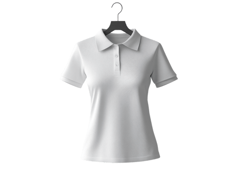 plain white polo shirt on hanger, perfect for casual wear or sports png