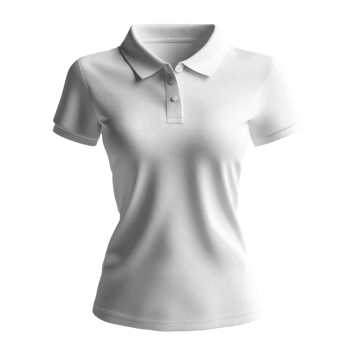 plain white polo shirt for women, perfect for casual or formal wear png