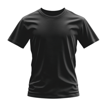 Black t shirt, short sleeves, casual wear, plain design, unisex style, comfortable fit png