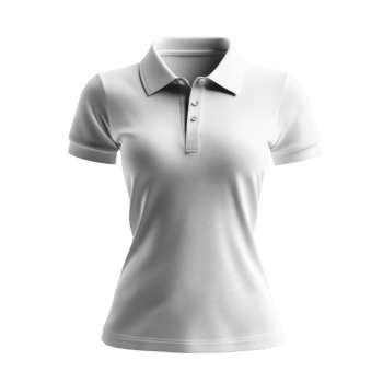 plain white polo shirt with classic collar and short sleeves, perfect for casual or semi formal wear png